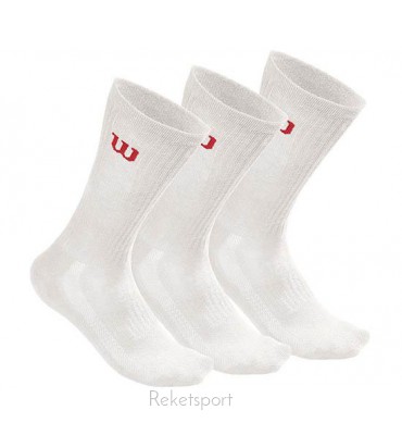 Sokid Meeste Crew Sock 3 paari Valge